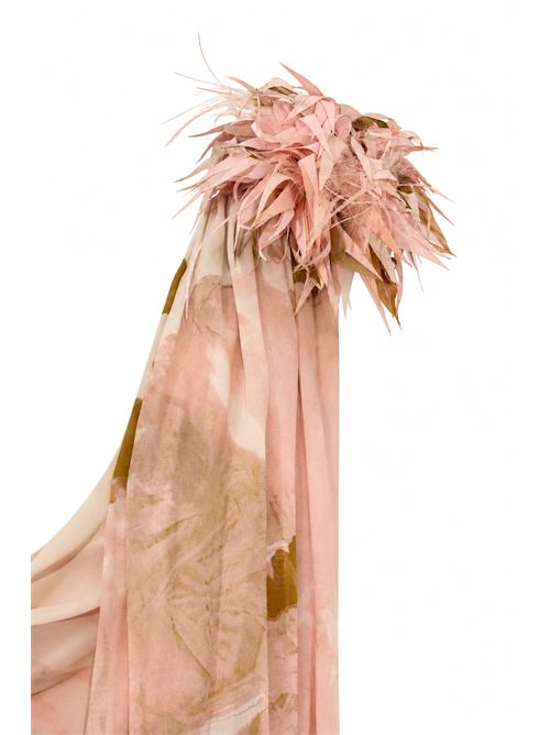 Abito lungo in viscosa con stampa floreale rosa Clips | E096 424400029